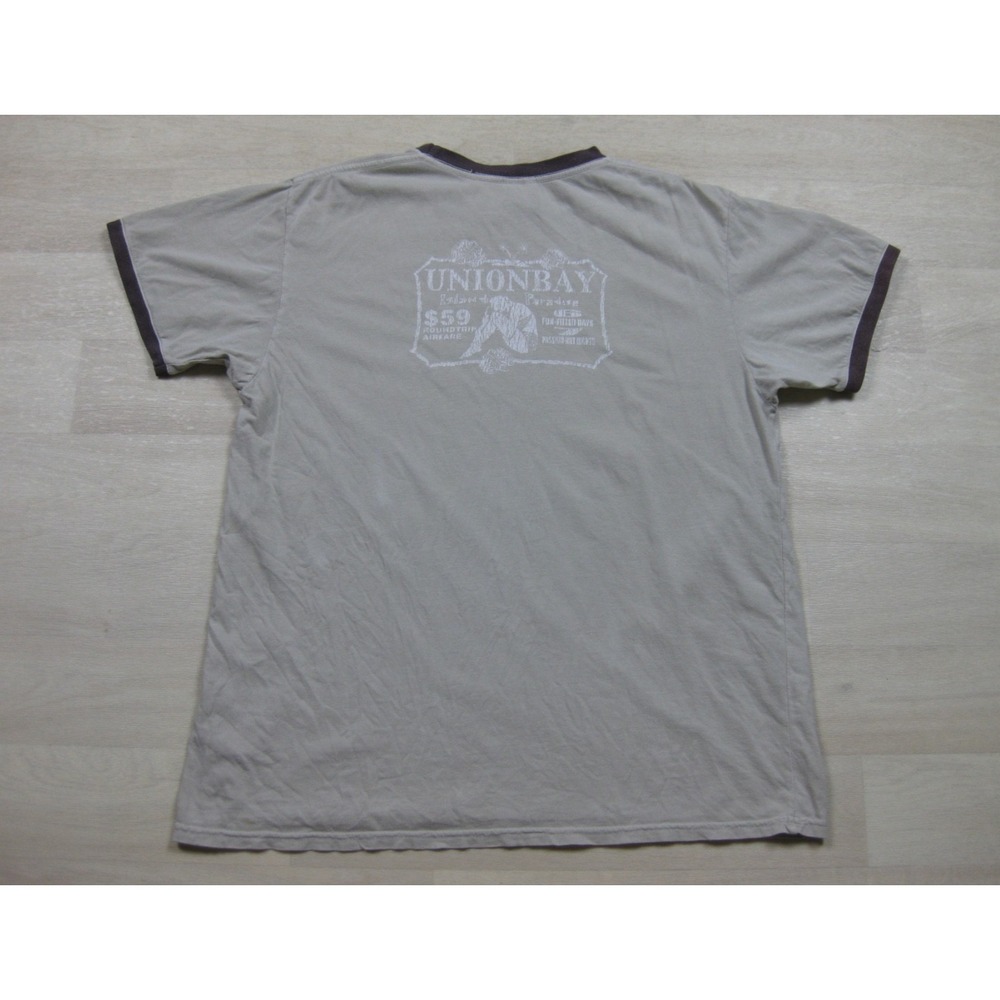 Vintage 90s Y2K UNIONBAY Ringer T-Shirt Men's (L) Island Paradise Beach USA
